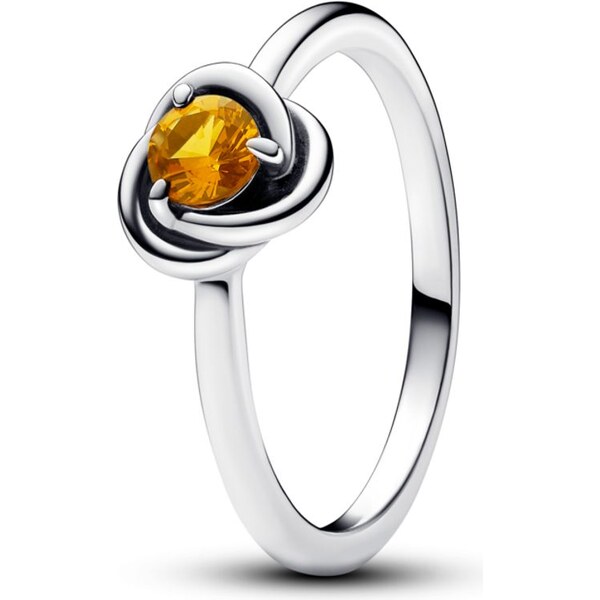 PANDORA prsteň Medovo žltý kruh večnosti 58186018