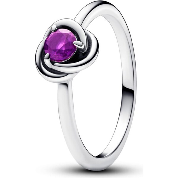 PANDORA prsteň Fialový kruh večnosti 58186015