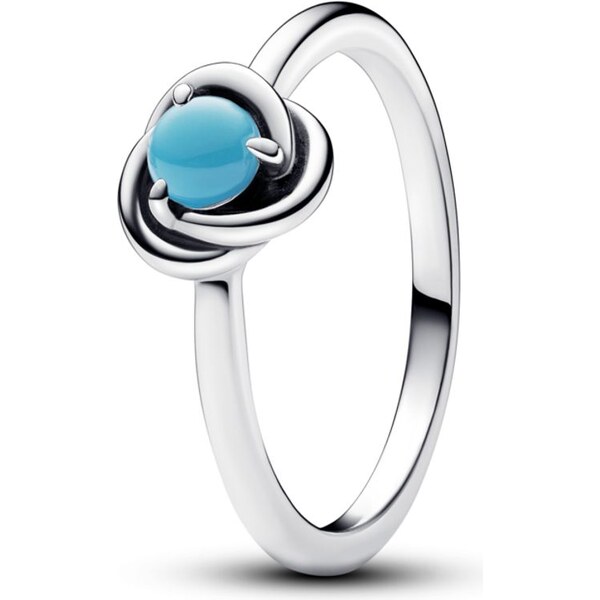PANDORA prsteň Tyrkysový kruh večnosti 58186019
