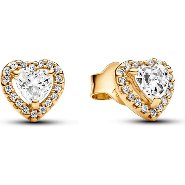 PANDORA Trblietavé náušnice so zvýšeným srdcom 58186036