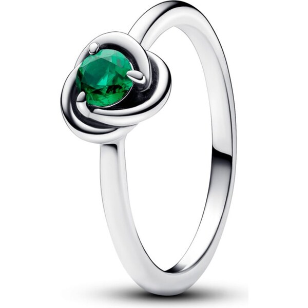 PANDORA prsteň Zelený kruh večnosti 58186077