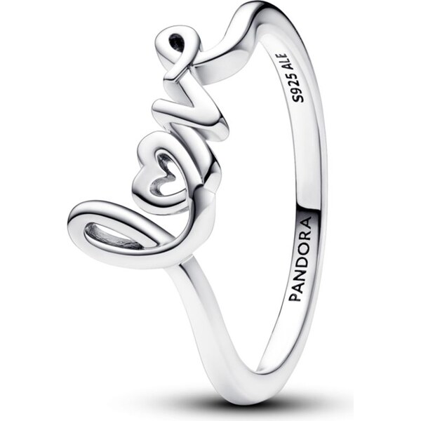 PANDORA prsteň Ručne písané slovo Love 58186081