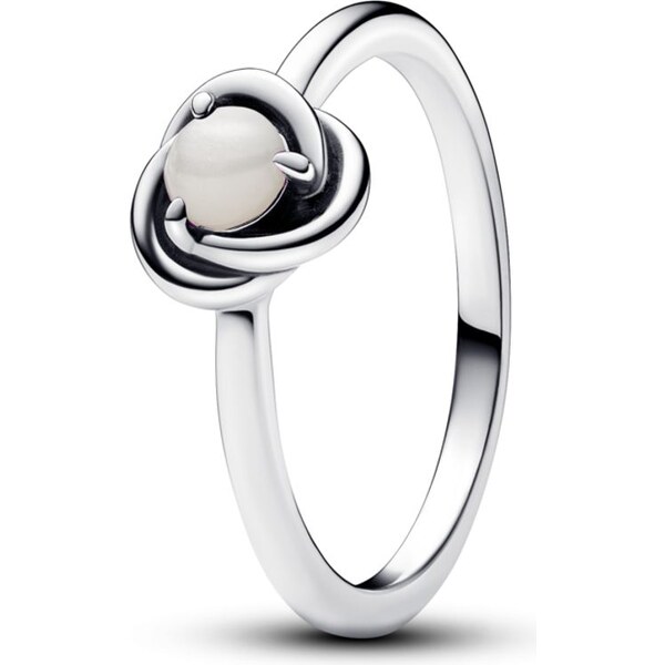 PANDORA prsteň Biely kruh večnosti 58186078