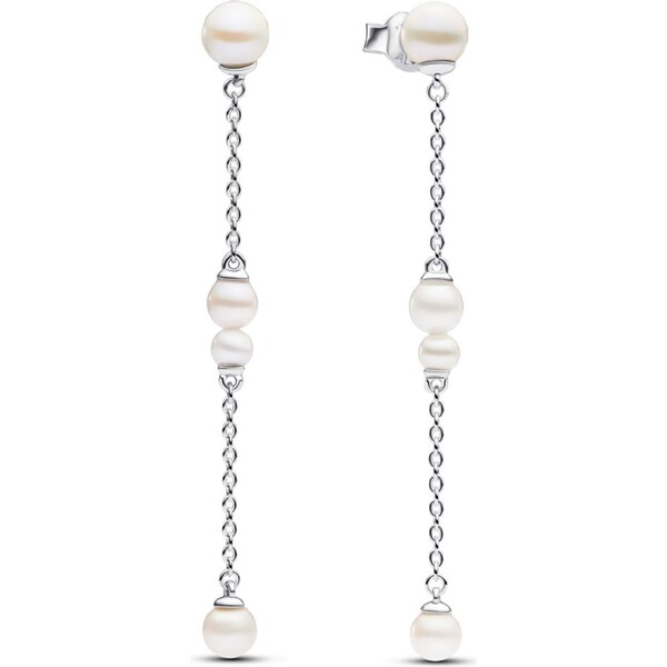 PANDORA Visiace náušnice s upravenou sladkovodnou kultivovanou perlou 58186108