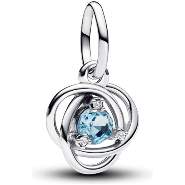 PANDORA prívesok Vodovo modrý kruh večnosti 58186114