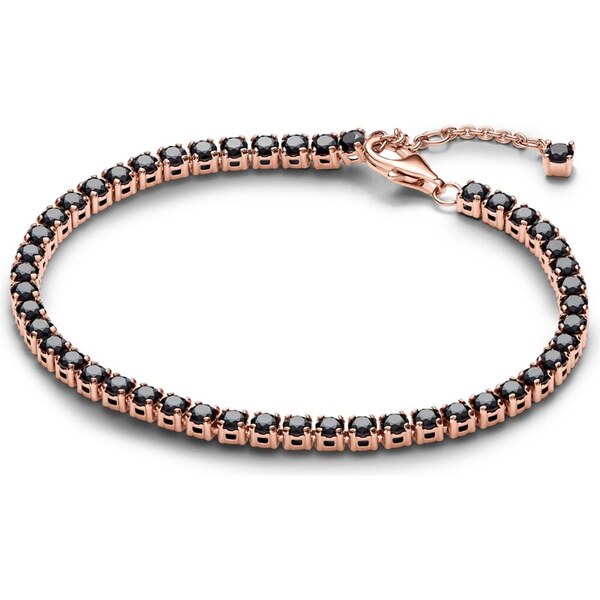 PANDORA Trblietavý čierny tenisový náramok 58186134