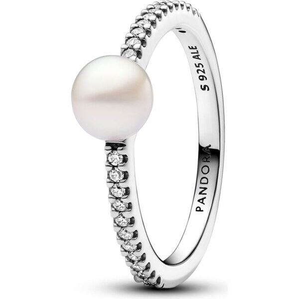 PANDORA prsteň Upravená sladkovodná kultivovaná perla a pavé 58186137