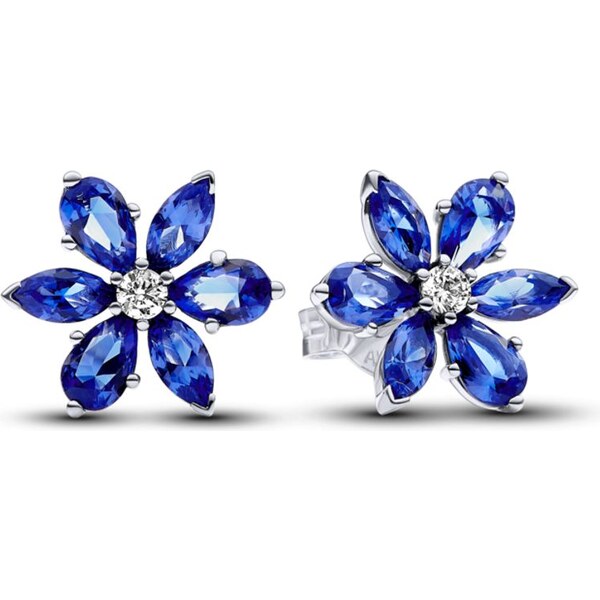 PANDORA náušnice Trblietavý modrý herbárový zhluk 58185990