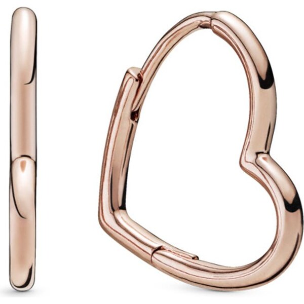 PANDORA náušnice Asymetrické srdce 58185252