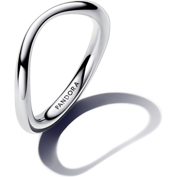 PANDORA strieborný prsteň s krúžkom s organickým tvarom 58186236