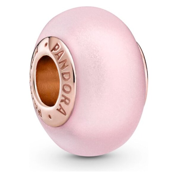 PANDORA prívesok s matne ružovým sklom Murano 58185409