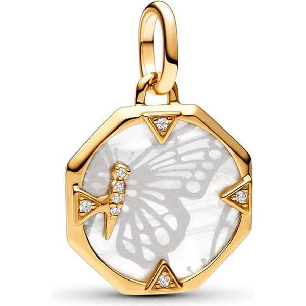 PANDORA ME medailónkový prívesok Perleťový motýľ 58186245