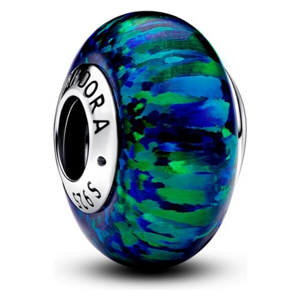 PANDORA prívesok Opaleskujúci zelený prívesok 58186250