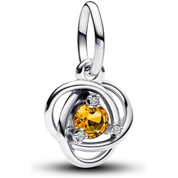 PANDORA visiaci prívesok Medovo žltý kruh večnosti 58186259