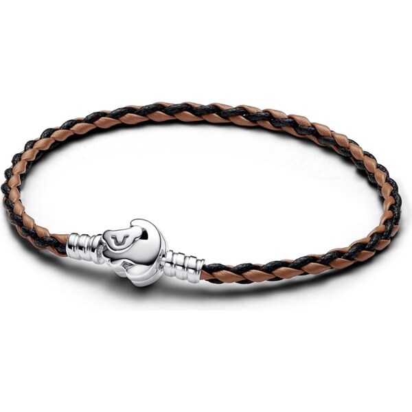 PANDORA Disney prepletaný kožený náramok so sponou Leví kráľ 58186287