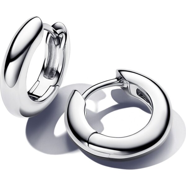 PANDORA Strieborné okrúhle kruhové náušnice 58186204