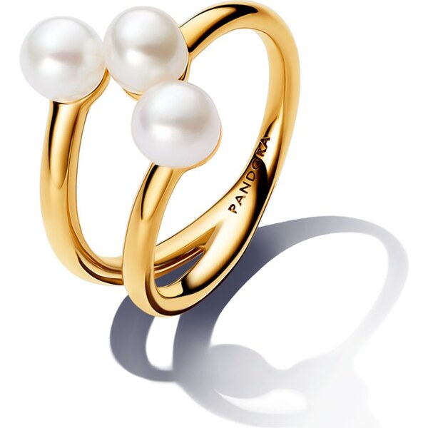 PANDORA Otvorený prsteň Upravená kultivovaná sladkovodná perla 58186294
