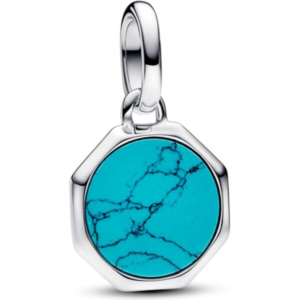 65 / 5 000 PANDORA tyrkysovo modrý mini medailónkový prívesok na 58186298