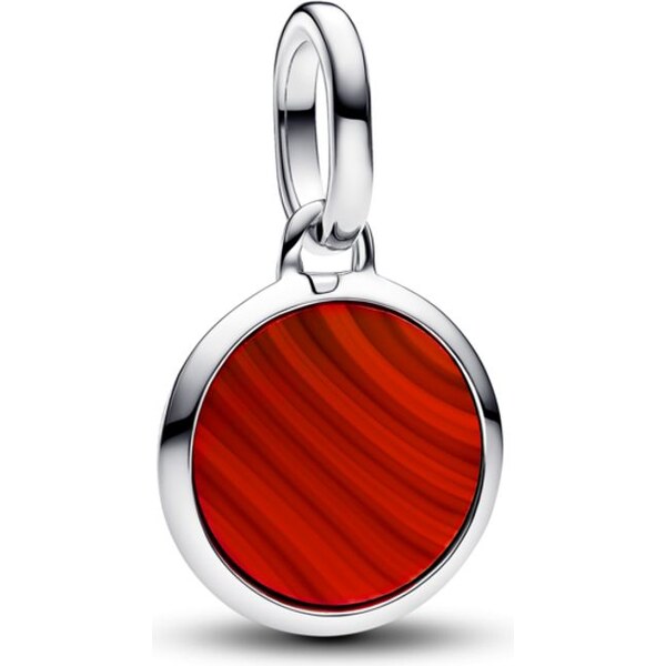 PANDORA Červený mini medailónkový prívesok na gravírovanie 58186301