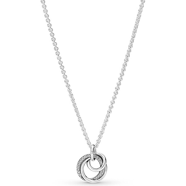 PANDORA náhrdelník Rodina navždy prepojená krúžkami 58185567