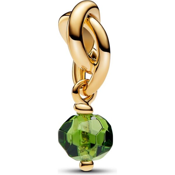 PANDORA visiaci prívesok Jarno zelený fazetovaný kruh večnosti 58186304