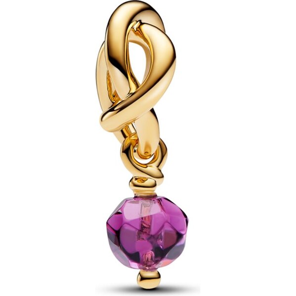 PANDORA visiaci prívesok Fialový fazetovaný kruh večnosti 58186308