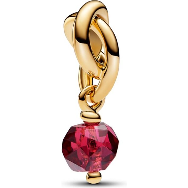 PANDORA visiaci prívesok Sýto Červený fazetovaný kruh večnosti 58186322