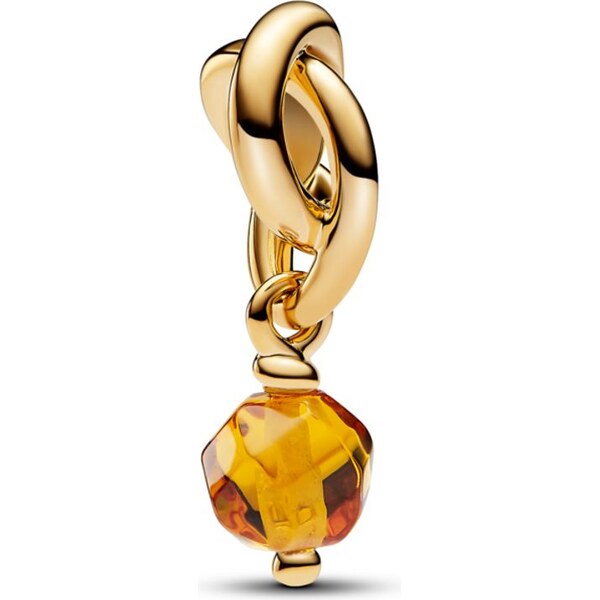 PANDORA visiaci prívesok Medový fazetovaný kruh večnosti 58186318