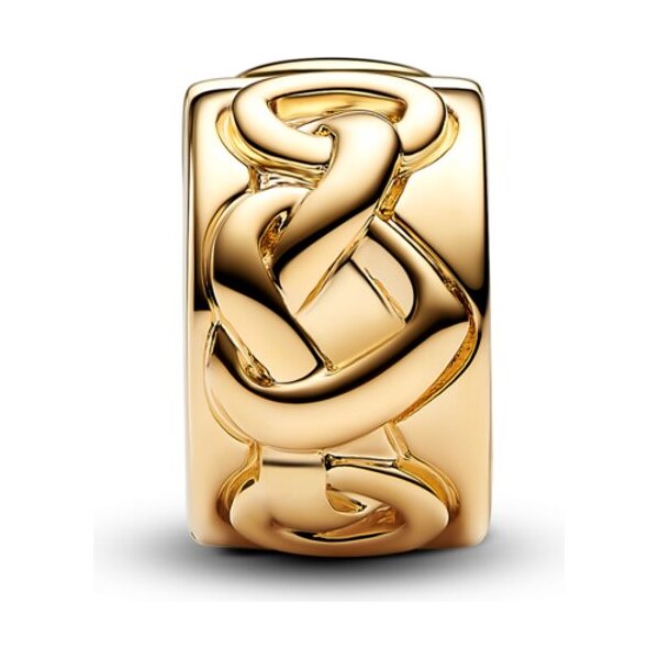 PANDORA klipový prívesok Prepletané srdce 58186332