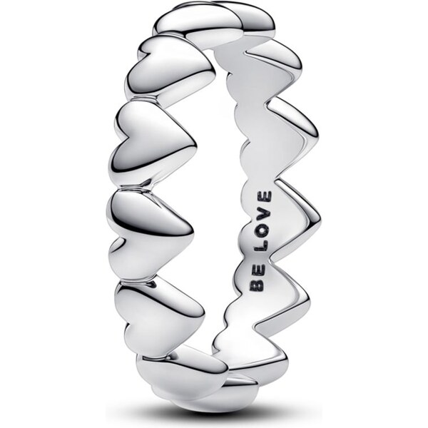 PANDORA prsteň Rad srdiečok 58186340