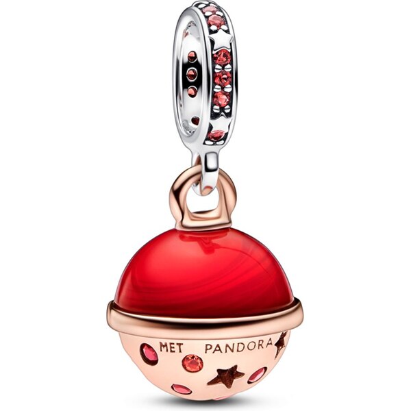 Dvojfarebný prívesok Murano Planéta Mars a trblietavý visiaci prívesok 58265276