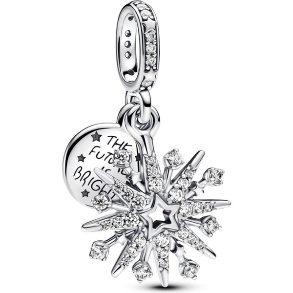 PANDORA dvojitý visiaci prívesok Trblietavý ohňostroj 59072411