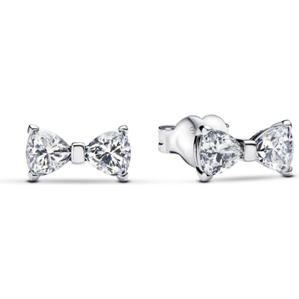 PANDORA peckové náušnice Tŕpytivá malá mašlička 59072439