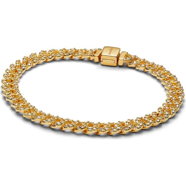 PANDORA náramek Kubánský řetízek s pavé 59075662