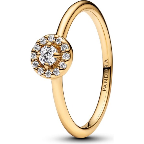 PANDORA prsteň Kulatá aureola s pavé 59075668