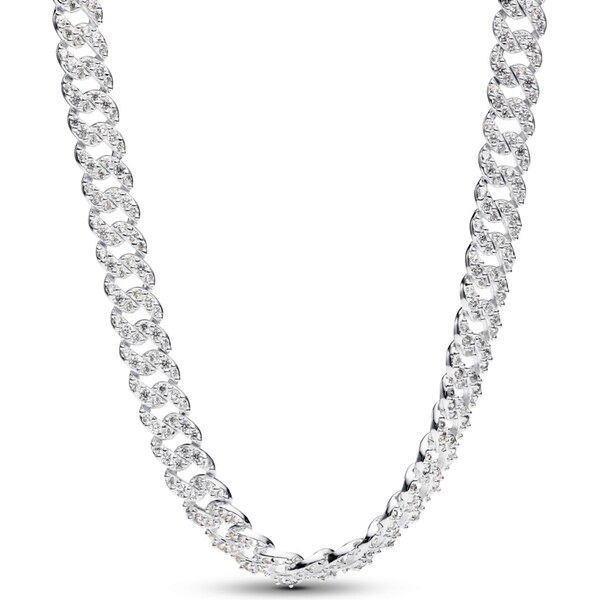 PANDORA stribrný náhrdelník s čirými kubickými zirkónmi 59506169