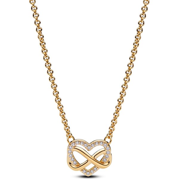 PANDORA náhrdelník Trblietavé srdce s nekonečnom 59522718