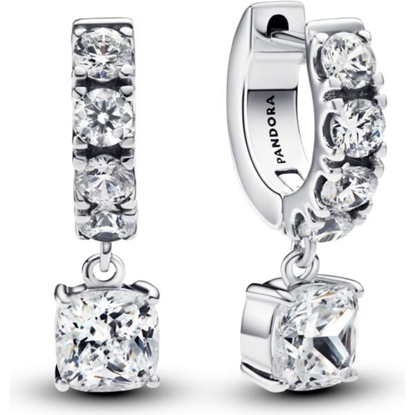 PANDORA kruhové náušnice Visiace pavé 60301929