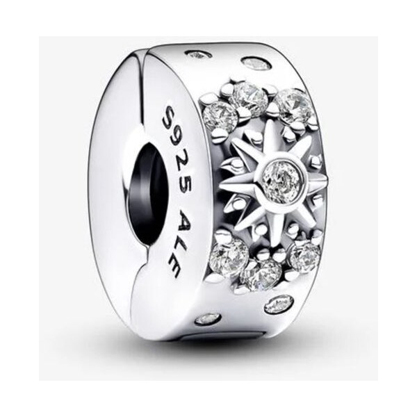 PANDORA klipový prívesok Trblietavé slnko a kosáčik mesiaca 60858687