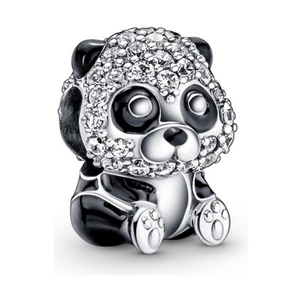 PANDORA prívesok Trblietavá roztomilá panda 60805133