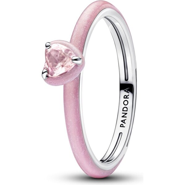 PANDORA Prsteň Ružové srdce s čakrou 61458093