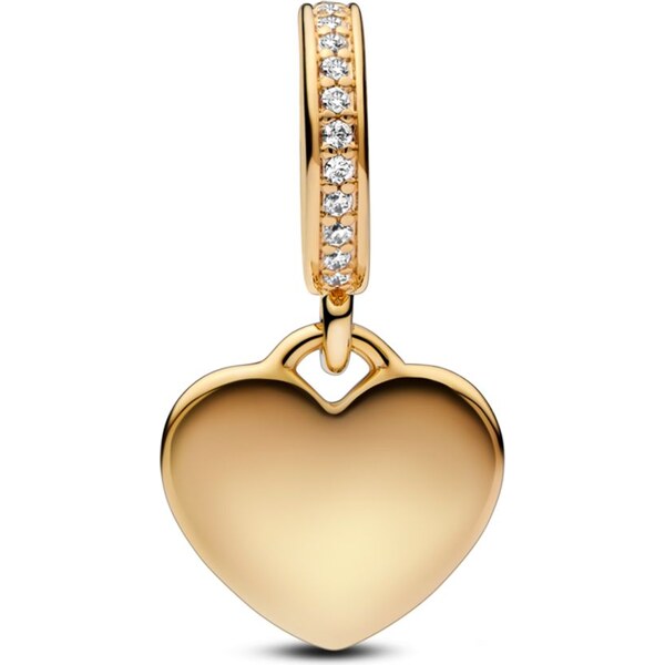 PANDORA Gravírovací prívesok so srdiečkom 61553707