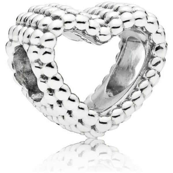 PANDORA strieborné prívesok Korálkové srdce 60930754