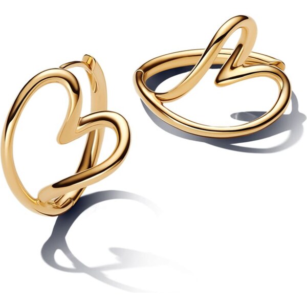 PANDORA Kruhové náušnice Srdca s organickým tvarom 62330240