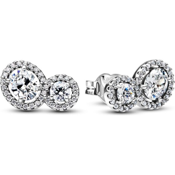 PANDORA Kôstkové náušnice Objímajúca aureola 63072703