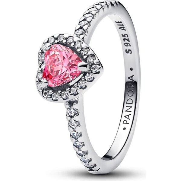 PANDORA Prsteň Vyvýšené ružové srdce 63072715
