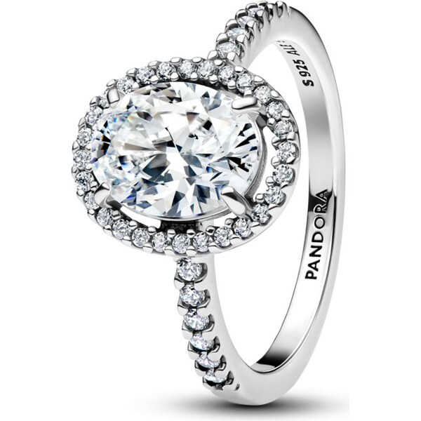 PANDORA Výrazný prsteň Oválna trblietavá aureola 63072716