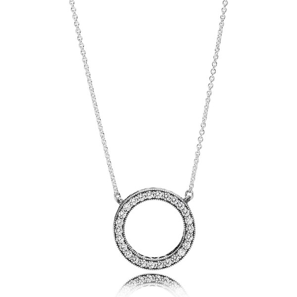 PANDORA náhrdelník Trblietavý krúžok 58185105