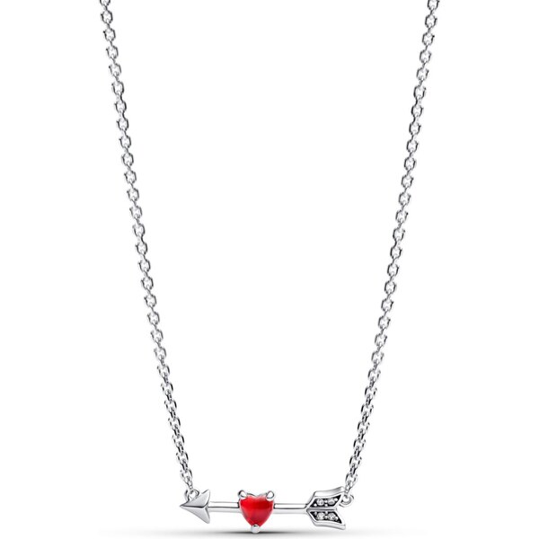 PANDORA náhrdelník Šíp a srdce so sklom Murano 61458100