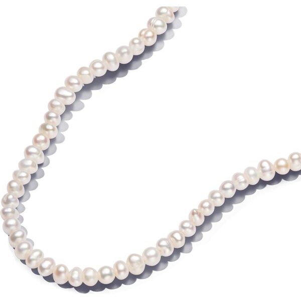 PANDORA krátky náhrdelník s prvkom v tvare T a upravené sladkovodné 58186211